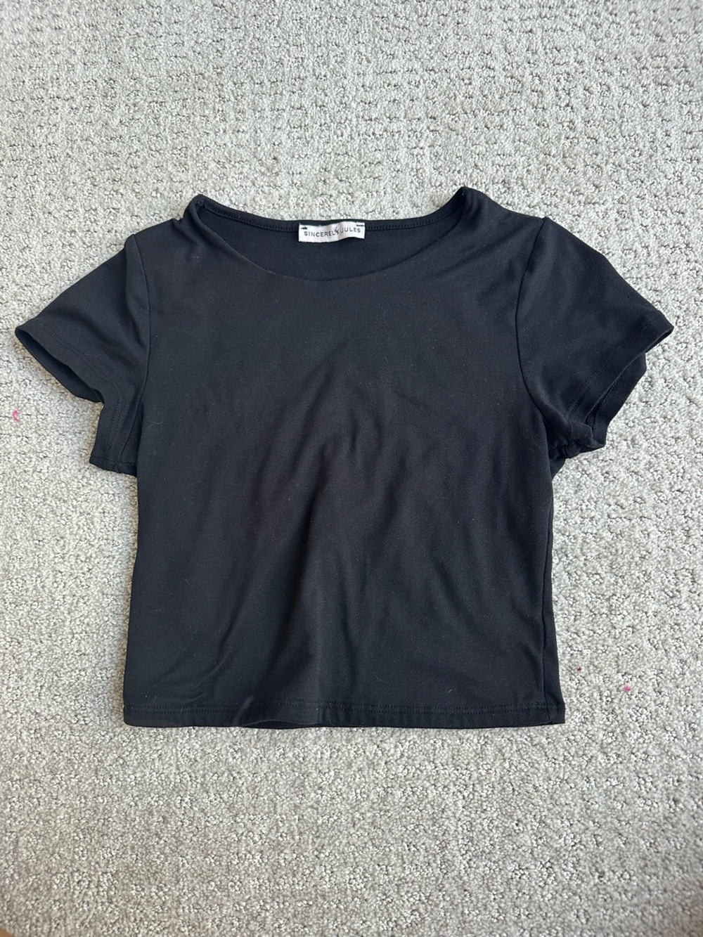 Sincerely Jules Black Short Sleeve Top